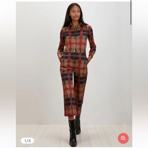 NWT The Kit. Alex Jumpsuit in Autumn Plaid